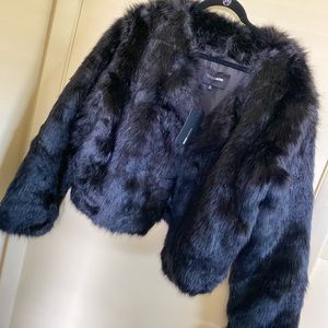 Plus Size Faux Fur Jacket